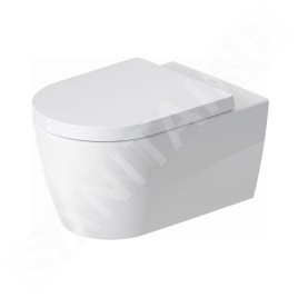 Duravit ME by Starck - WC suspendu HygieneFlush avec abattant Softclose, Rimless, HygieneGlaze, blanc 45790920A1