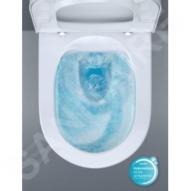 Duravit ME by Starck - WC suspendu HygieneFlush avec abattant Softclose, Rimless, HygieneGlaze, blanc 45790920A1
