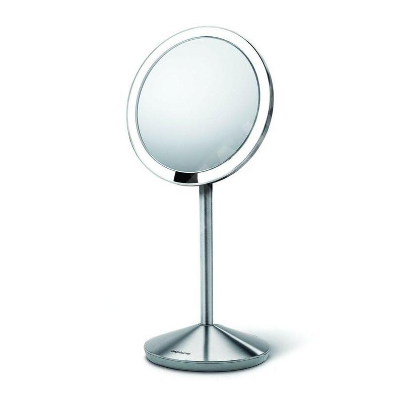 Simplehuman Miroirs cosmétiques - Miroir cosmétique de voyage avec éclairage LED, inox ST3004