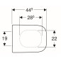 Geberit Selnova Square - abattant de WC, duroplast, Softclose, blanc 501.557.01.1