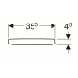 Geberit Selnova Square - abattant de WC, duroplast, Softclose, blanc 501.557.01.1