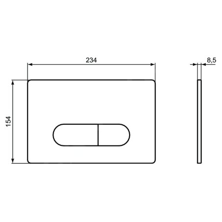 Ideal Standard Oleas - Plaque de déclenchement Oleas P1, chrome mat R0116JG
