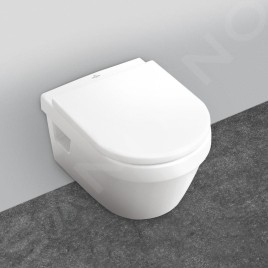 Geberit Duofix - Bâti-support pour WC suspendu avec plaque de déclenchement Sigma 30, blanc/chrome brillant+ Villeroy Boch –