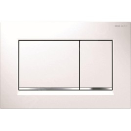 Geberit Duofix - Bâti-support pour WC suspendu avec plaque de déclenchement Sigma 30, blanc/chrome brillant+ Villeroy Boch –