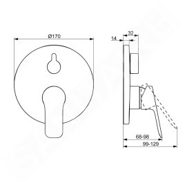 Hansa Basic - Mitigeur encastrable, pour 2 sorties, chrome 80559003
