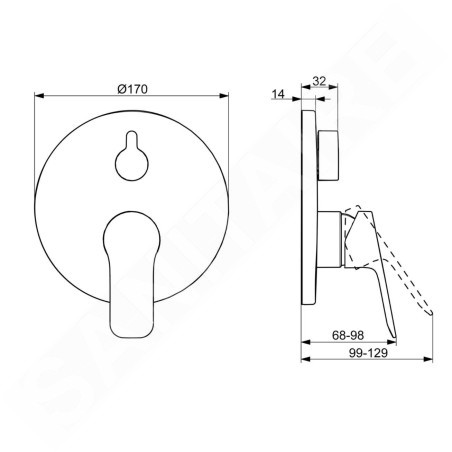 Hansa Basic - Mitigeur encastrable, pour 2 sorties, chrome 80559003