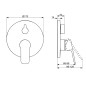 Hansa Basic - Mitigeur encastrable, pour 2 sorties, chrome 80559003