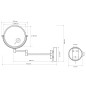Sapho X-Round - Miroir de rasage mural, chrome XR006 Sapho X-Round - Miroir de rasage mural, chrome XR006