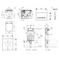 Geberit Kombifix - Set de bâti-support, WC suspendu Rimless+ abattant SoftClose Ideal Standard Tesi, plaque de déclenchement Geberit Kombifix - Set de bâti-support, WC suspendu Rimless+ abattant SoftClose Ideal Standard Tesi, plaque de déclenchement