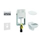 Geberit Kombifix - Set d'installation pré-murale, cuvette Alpha avec abattant, plaque de déclenchement Delta35, chrome brillant Geberit Kombifix - Set d'installation pré-murale, cuvette Alpha avec abattant, plaque de déclenchement Delta35, chrome brillant