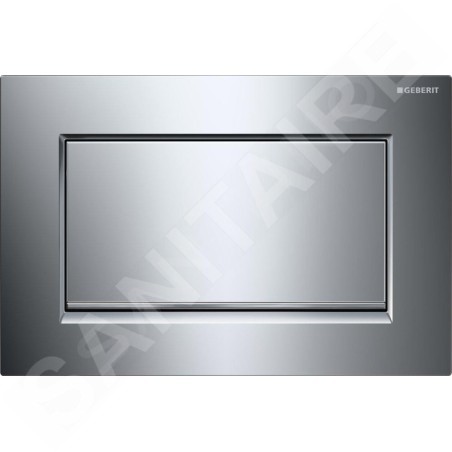 Geberit Sigma30 - Plaque de déclenchement Sigma30, rinçage Start/Stop, chrome/chrome brossé 115.893.KY.1
