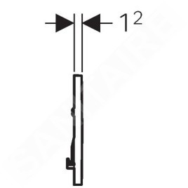 Geberit Sigma30 - Plaque de déclenchement Sigma30, rinçage Start/Stop, chrome/chrome brossé 115.893.KY.1