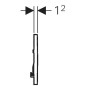 Geberit Sigma30 - Plaque de déclenchement Sigma30, rinçage Start/Stop, chrome/chrome brossé 115.893.KY.1