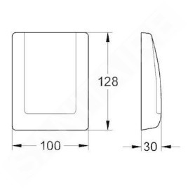 Grohe Pièces de rechange - Plaque de déclenchement, blanc 43048SH0