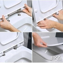 Jika Pure - Abattant Slim avec couvercle, SoftClose, blanc H8934223000631