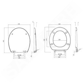 Kolo Rekord - Abattant WC avec fonction de fermeture lente, duroplast, blanc K90116000