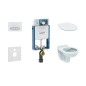 Geberit Kombifix - Set d'installation pré-murale, cuvette Alpha avec abattant, plaque de déclenchement Sigma50, blanc alpin Geberit Kombifix - Set d'installation pré-murale, cuvette Alpha avec abattant, plaque de déclenchement Sigma50, blanc alpin