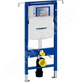 Geberit Duofix - Set d'installation pré-murale, cuvette Alpha avec abattant, plaque de déclenchement Sigma30, chrome mat/chrome