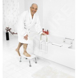 Sapho Accessoire Ridder - Tabouret marche-pieds, hauteur réglable, blanc A0102601