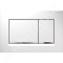 Geberit Kombifix - Set d'installation pré-murale, cuvette Alpha avec abattant, plaque de déclenchement Sigma30, blanc/chrome