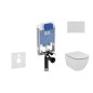 Ideal Standard ProSys - Ensemble pour WC suspendu, cuvette et abattant Tesi, Plaque de déclenchement Oleas M2, Rimless,