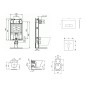 Ideal Standard ProSys - Ensemble pour WC suspendu, cuvette et abattant Connect Air, Plaque de déclenchement Oleas M1, Ideal Standard ProSys - Ensemble pour WC suspendu, cuvette et abattant Connect Air, Plaque de déclenchement Oleas M1,