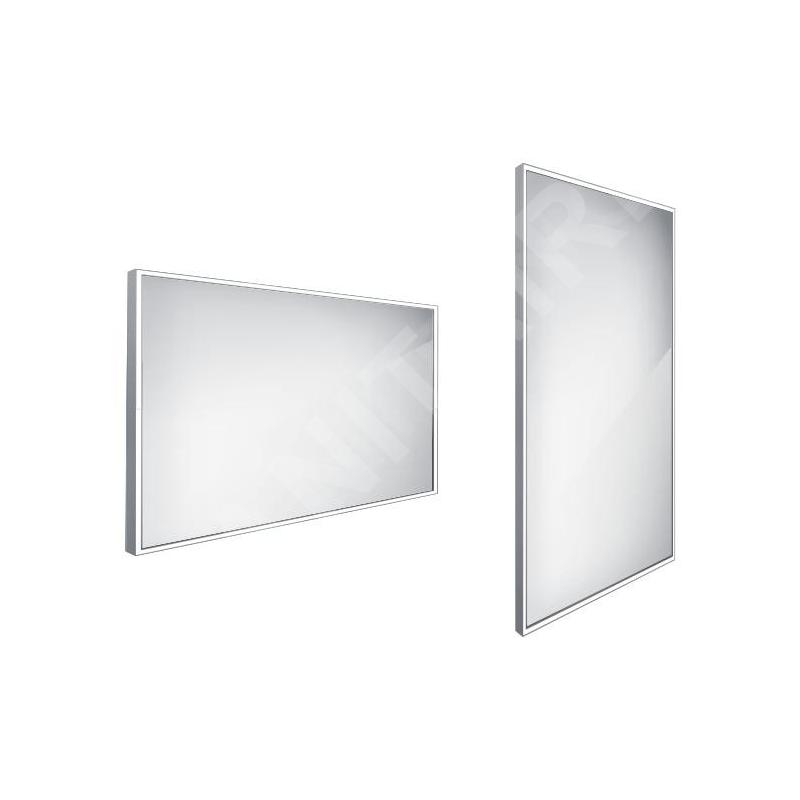 Nimco Miroirs - Miroir avec éclairage LED, 1200x700 mm, carré, aluminium ZP 13006 Nimco Miroirs - Miroir avec éclairage LED, 1200x700 mm, carré, aluminium ZP 13006