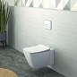 Ideal Standard ProSys - Ensemble pour WC suspendu, cuvette et abattant Strada II, Plaque de déclenchement Oleas M1, Aquablade,