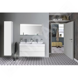 Sapho Breto - Miroir Breto, 1200x608 mm, avec éclairage LED et étagère BT120