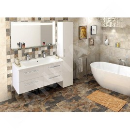 Sapho Breto - Miroir Breto, 1200x608 mm, avec éclairage LED et étagère BT120