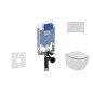 Ideal Standard ProSys - Ensemble pour WC suspendu, cuvette et abattant Tesi, Plaque de déclenchement Oleas M1, Rimless, Ideal Standard ProSys - Ensemble pour WC suspendu, cuvette et abattant Tesi, Plaque de déclenchement Oleas M1, Rimless,