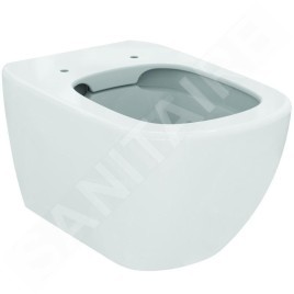 Ideal Standard ProSys - Ensemble pour WC suspendu, cuvette et abattant Tesi, Plaque de déclenchement Oleas M1, Rimless,