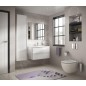 Ideal Standard ProSys - Ensemble pour WC suspendu, cuvette et abattant Tesi, Plaque de déclenchement Oleas M1, Aquablade,