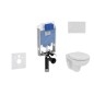 Ideal Standard ProSys - Ensemble pour WC suspendu, cuvette et abattant Eurovit, Plaque de déclenchement Oleas M1, Rimless, Ideal Standard ProSys - Ensemble pour WC suspendu, cuvette et abattant Eurovit, Plaque de déclenchement Oleas M1, Rimless,
