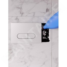 Ideal Standard ProSys - Ensemble pour WC suspendu, cuvette et abattant Bau Ceramic, Plaque de déclenchement Oleas M2, Rimless,