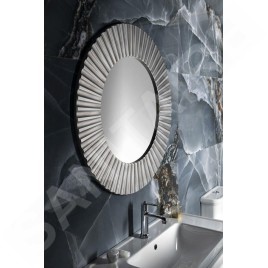 Sapho Miroirs - Miroir Pride dans un cadre, diamètre 900 mm, argenté PD902