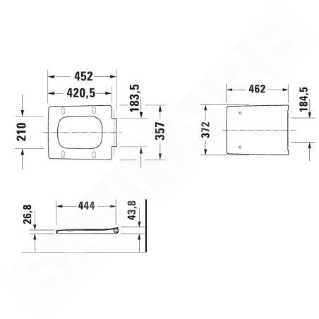 Duravit Viu - Abattant WC, blanc alpin 0021110000