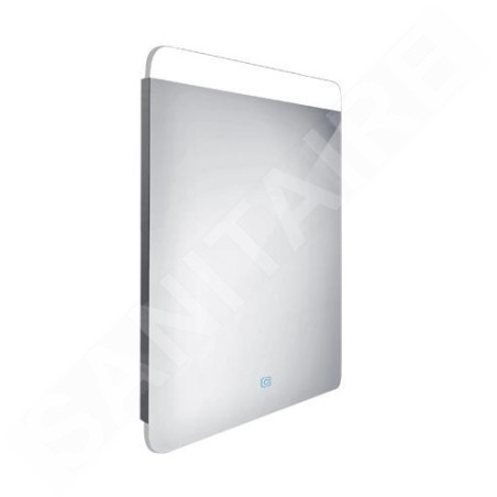 Nimco Miroirs - Miroir avec éclairage LED, 500x700 mm, capteur tactile, aluminium ZP 23001V
