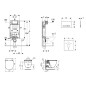 Geberit Kombifix - Bâti-support pour WC suspendu avec plaque de déclenchement Sigma 50, blanc alpin + Ideal Standard Tesi –