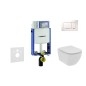 Geberit Kombifix - Set de bâti-support, WC suspendu Rimless+ abattant SoftClose Ideal Standard Tesi, plaque de déclenchement