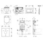 Geberit Kombifix - Set de bâti-support, WC suspendu Rimless+ abattant SoftClose Ideal Standard Tesi, plaque de déclenchement