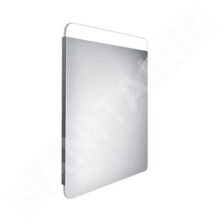 Nimco Miroirs - Miroir avec éclairage LED, 500x700 mm, aluminium ZP 23001