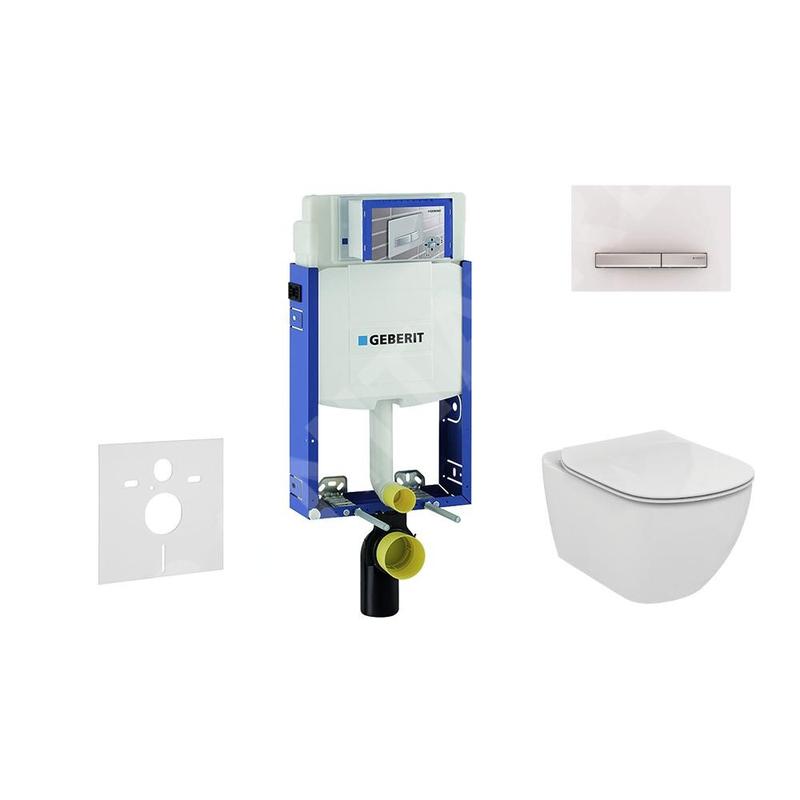 Geberit Kombifix - Bâti-support pour WC suspendu avec plaque de déclenchement Sigma 50, blanc alpin + Ideal Standard Tesi – Geberit Kombifix - Bâti-support pour WC suspendu avec plaque de déclenchement Sigma 50, blanc alpin + Ideal Standard Tesi –