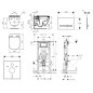 Geberit Duofix - Set de bâti-support, WC suspendu Rimless+ abattant SoftClose Ideal Standard Tesi, plaque de déclenchement Geberit Duofix - Set de bâti-support, WC suspendu Rimless+ abattant SoftClose Ideal Standard Tesi, plaque de déclenchement