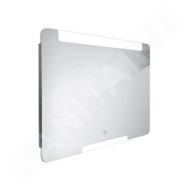 Nimco Miroirs - Miroir avec éclairage LED, 900x700 mm, capteur tactile, aluminium ZP 22019V