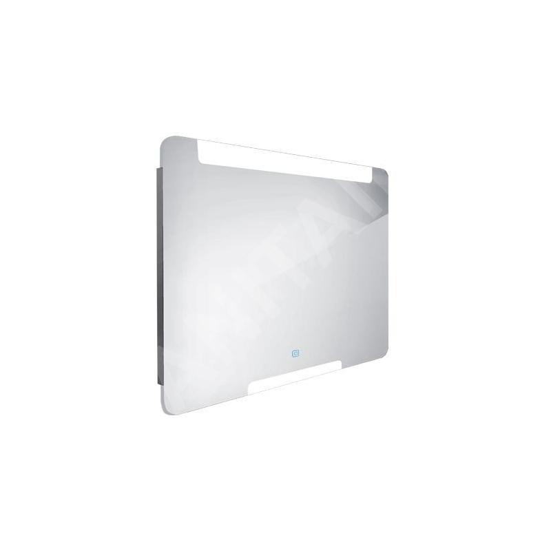 Nimco Miroirs - Miroir avec éclairage LED, 900x700 mm, capteur tactile, aluminium ZP 22019V