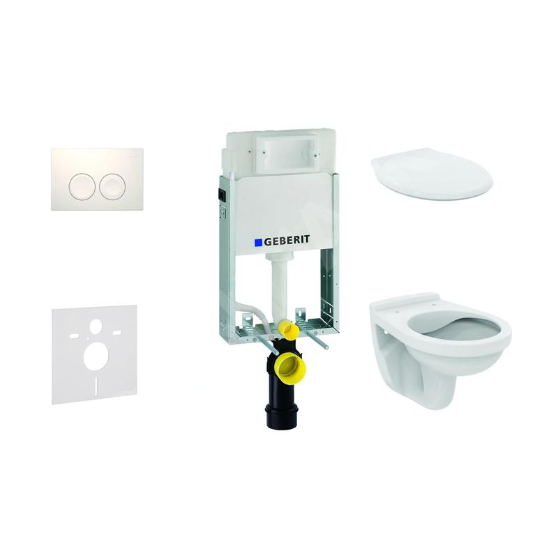 Geberit Kombifix - Set d'installation pré-murale, cuvette Alpha avec abattant, plaque de déclenchement Delta21, blanc alpin Geberit Kombifix - Set d'installation pré-murale, cuvette Alpha avec abattant, plaque de déclenchement Delta21, blanc alpin