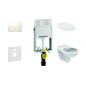 Geberit Kombifix - Set d'installation pré-murale, cuvette Alpha avec abattant, plaque de déclenchement Delta21, blanc alpin Geberit Kombifix - Set d'installation pré-murale, cuvette Alpha avec abattant, plaque de déclenchement Delta21, blanc alpin