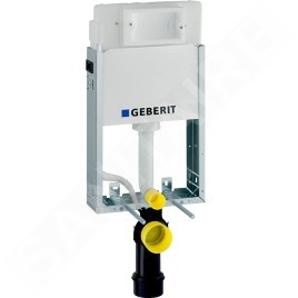 Geberit Kombifix - Set d'installation pré-murale, cuvette Alpha avec abattant, plaque de déclenchement Delta21, blanc alpin