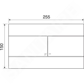 Ideal Standard Plaques de commande - plaque de déclenchement mécanique Better Slim, chrome mat satiné VV659046